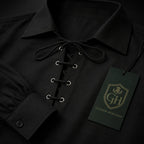 Black Jacobite Ghillie Shirt – Traditional Scottish Highland Wear | Glenor Heritage