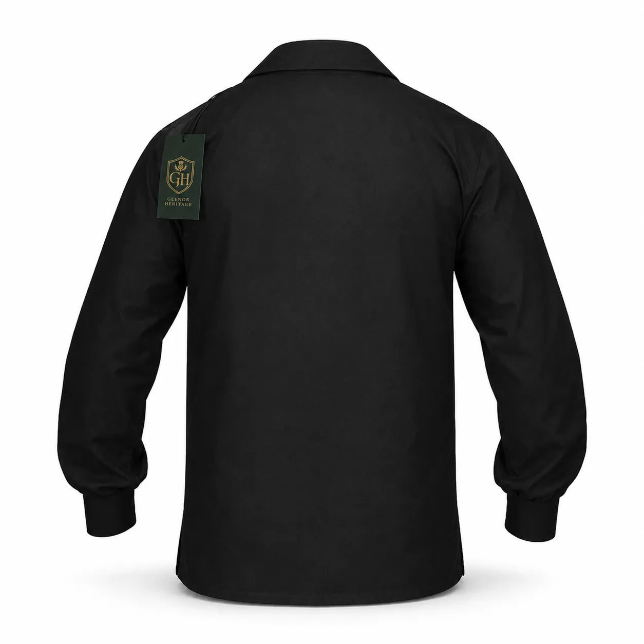 Black Jacobite Ghillie Shirt – Traditional Scottish Highland Wear | Glenor Heritage
