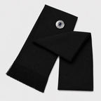 Black Women's Highland Sash front view – full-size elegant formal Scottish dress sash by Glenor Heritage
