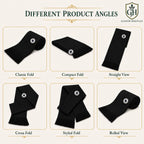 Black Women's Sash close-up showing premium plain black fabric and clean finished edges
