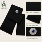 Black Women’s Highland Sash – Full Size Formal Scottish Sash | Glenor Heritage