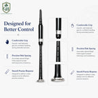 Black Practice Chanter with Silver Mounts & Black Tip | Glenor Heritage