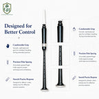 Black Silver Practice Chanter with White Tip – Beginner Bagpipe Trainer | Glenor Heritage
