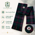 Black Stewart Tartan Sash – Full Size Women’s Highland Sash | Glenor Heritage