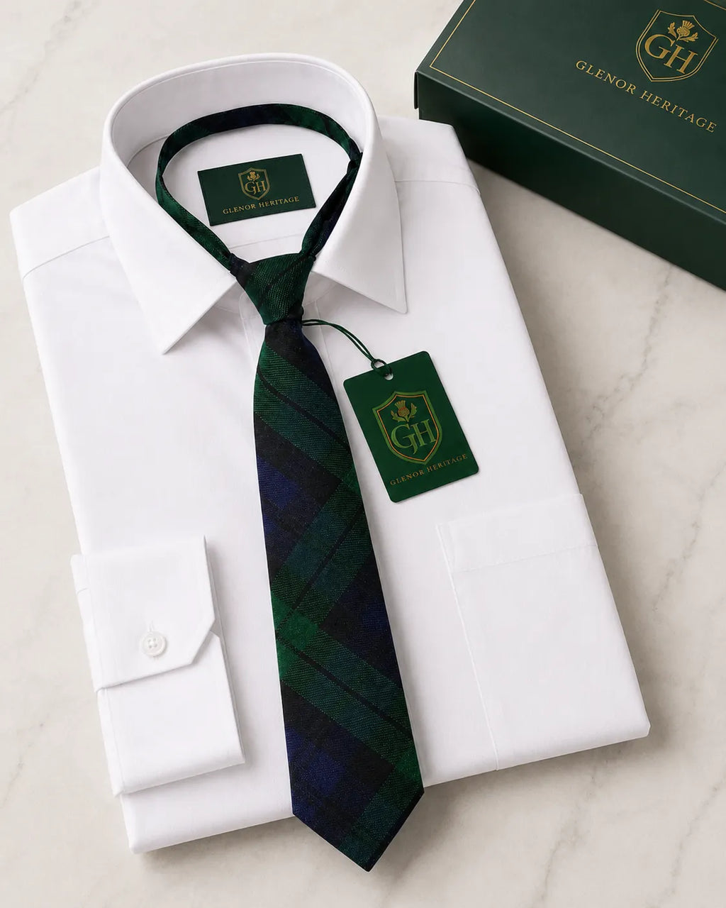 Black Watch Tartan Neck Tie – Classic Scottish Plaid Tie for Highland Wear, Weddings & Formal Events