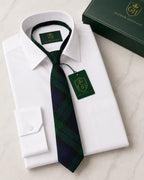 Black Watch Tartan Neck Tie – Classic Scottish Plaid Tie for Highland Wear, Weddings & Formal Events