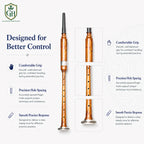 Brown Silver Practice Chanter with Black Tip – Beginner Bagpipe Trainer | Glenor Heritage