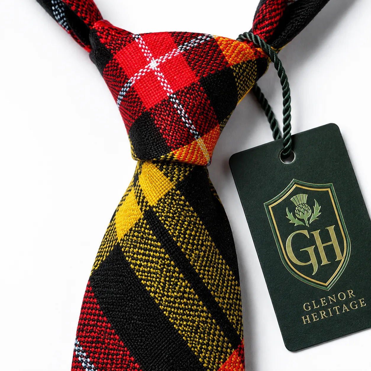 Buchanan Tartan Neck Tie – Classic Scottish Plaid Tie for Highland Wear, Weddings & Formal Occasions