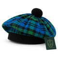 Campbell Ancient Tartan Tam O' Shanter Hat – Traditional Scottish Highland Bonnet with Black Pom