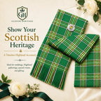 Irish Green Tartan Sash – Full Size Women’s Highland Sash | Glenor Heritage
