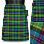 Ferguson Ancient kilt side view showing traditional knife pleats and metal buckle detail