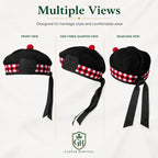 Black & Red Diced Glengarry Cap – Traditional Scottish Hat | Glenor Heritage