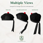 Plain Black Wool Glengarry Cap – Traditional Scottish Hat | Glenor Heritage