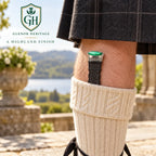 Black & Silver Green Gem Sgian Dubh – Celtic Scottish Highland Accessory