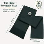 Dark Green Women’s Highland Sash – Full Size Formal Scottish Sash | Glenor Heritage