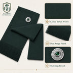 Dark Green Women’s Highland Sash – Full Size Formal Scottish Sash | Glenor Heritage