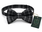 Grey Watch Tartan Bow Tie – Adjustable Scottish Plaid Bow Tie for Men | Formal Highland Wedding Bow Tie | Glenor Heritage