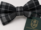 Grey Watch Tartan Bow Tie – Adjustable Scottish Plaid Bow Tie for Men | Formal Highland Wedding Bow Tie | Glenor Heritage