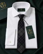Grey Watch Tartan Neck Tie – Classic Scottish Plaid Tie for Highland Wear, Weddings & Formal Events