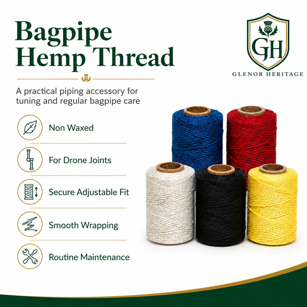Bagpipe Hemp Thread – Non-Waxed Tuning & Joint Thread | Glenor Heritage