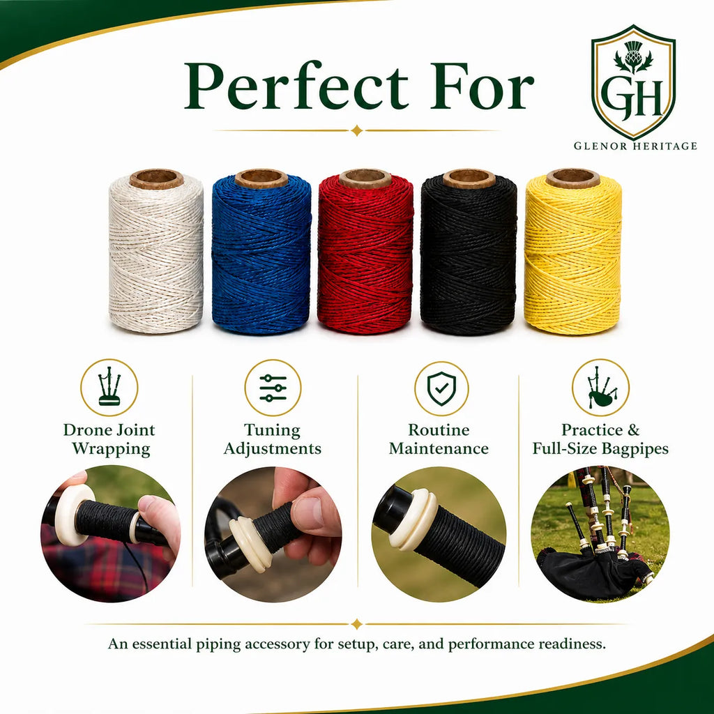 Bagpipe Hemp Thread – Non-Waxed Tuning & Joint Thread | Glenor Heritage