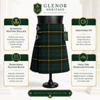 Hunting Wallace clan kilt full length view – Scottish Highland kilt for clan gatherings and Highland Games