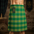 Irish Green Tartan Kilt – Traditional Highland Wear | Glenor Heritage