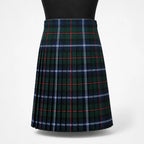 Liquid Modern kilt side view showing traditional knife pleats and metal buckle closure