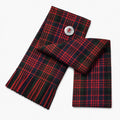Macdonald Tartan Sash front view – full-size women's Highland sash in proud clan Macdonald tartan by Glenor Heritage