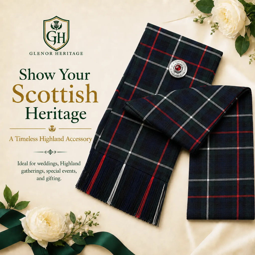 Mackenzie Tartan Sash – Full Size Women’s Highland Sash | Glenor Heritage