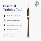 Glenor Heritage natural wood ivory practice chanter bottom bell and mount detail close-up