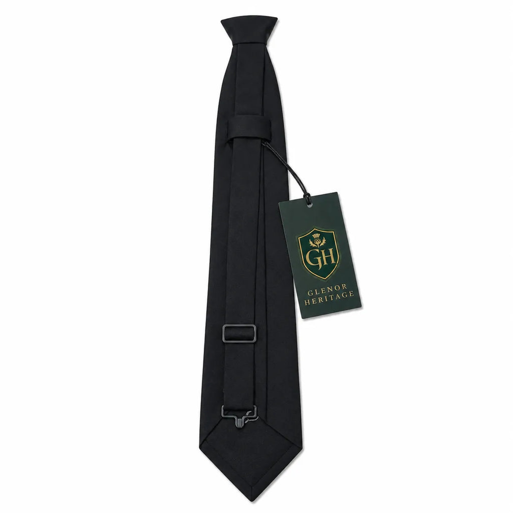 Plain Black Neck Tie – Classic Solid Black Tie for Weddings, Business & Formal Wear