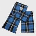 Ramsay Blue Tartan Sash front view – full-size women's Highland sash in striking blue clan tartan by Glenor Heritage