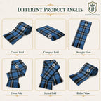 Ramsay Blue Tartan Sash worn over shoulder – formal Highland sash for Scottish weddings and clan gatherings