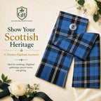 Ramsay Blue Tartan Sash – Full Size Scottish Highland Sash | Glenor Heritage