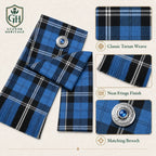 Ramsay Blue Tartan Sash – Full Size Scottish Highland Sash | Glenor Heritage