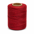 Red bagpipe hemp thread by Glenor Heritage – non-waxed coloured hemp for pipe band accessories