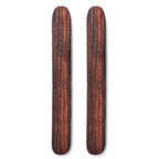 Solid rosewood rhythm bones front view – traditional Celtic folk percussion pair by Glenor Heritage