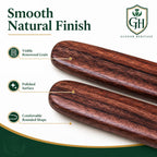 Glenor Heritage solid rosewood rhythm bones end detail showing wood grain and edge finish