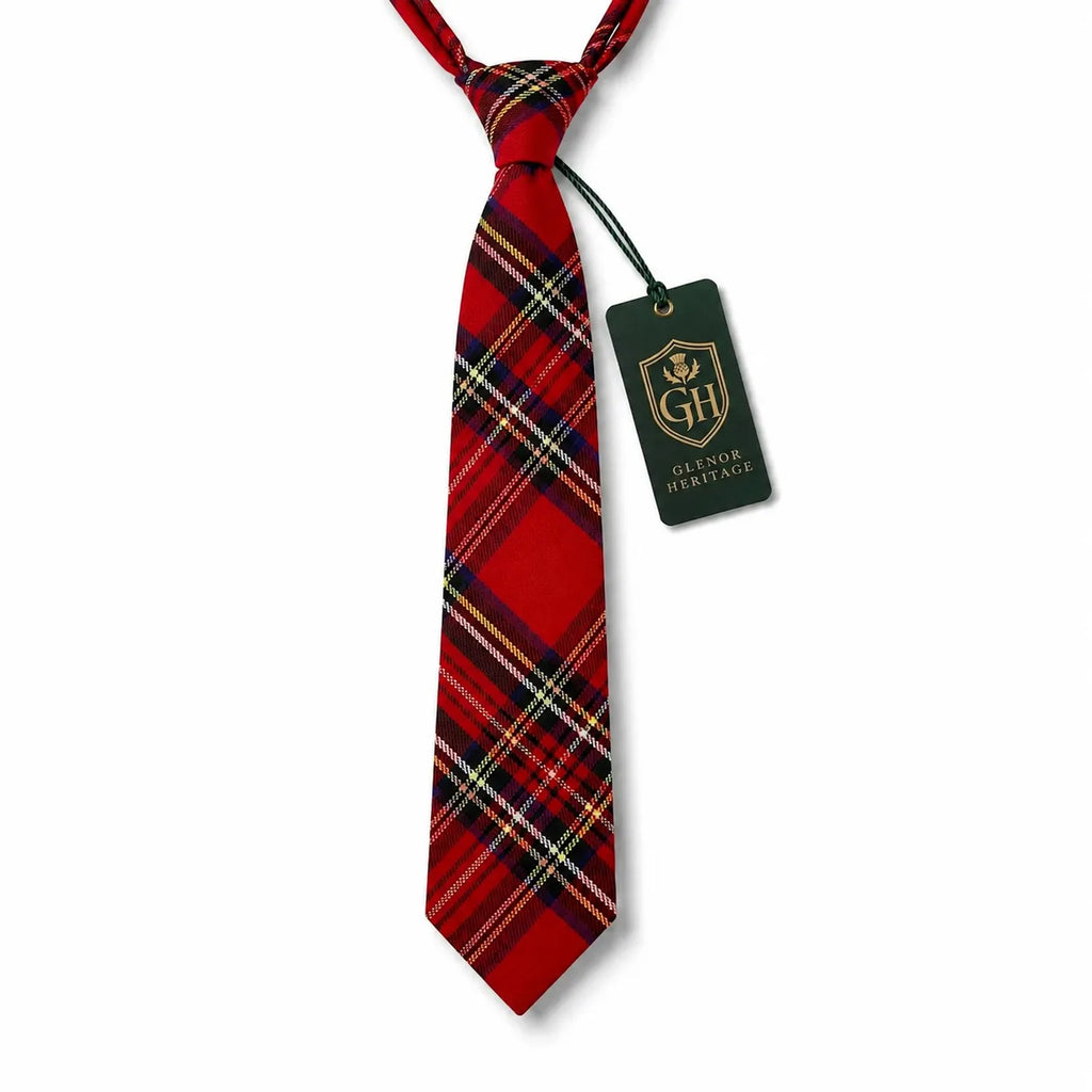 Royal Stewart Tartan Neck Tie – Classic Scottish Plaid Tie for Highland Wear, Weddings & Formal Occasions