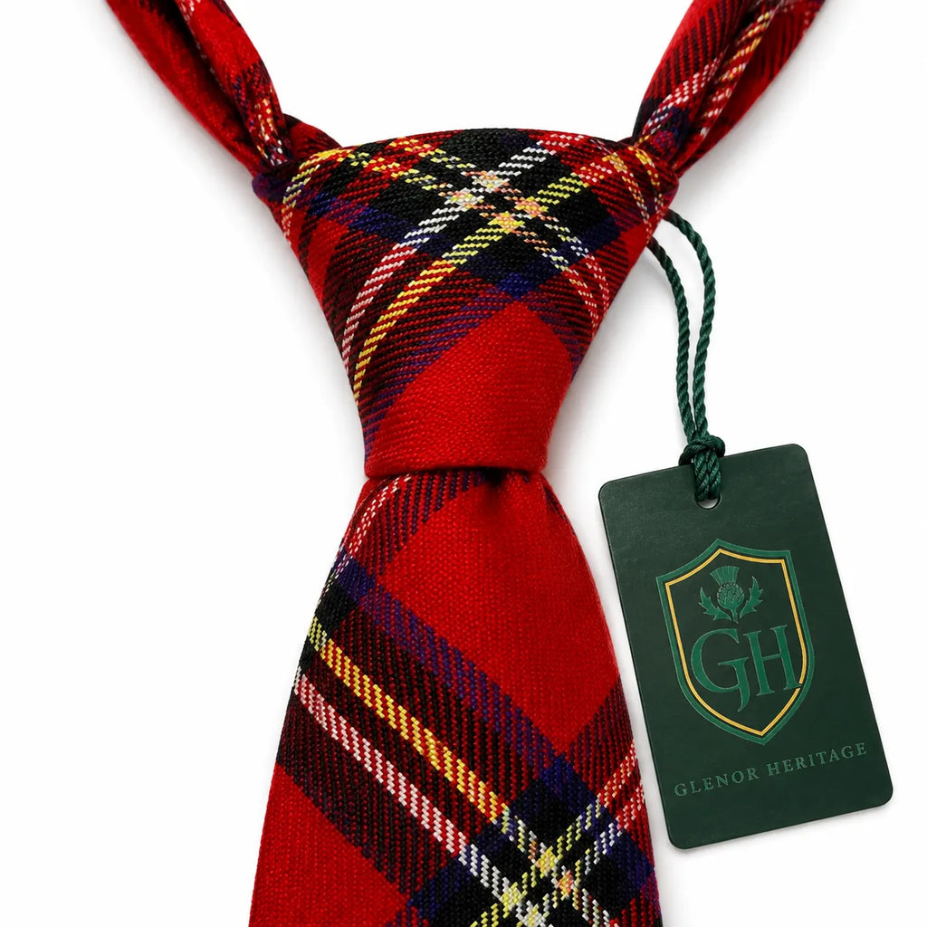 Royal Stewart Tartan Neck Tie – Classic Scottish Plaid Tie for Highland Wear, Weddings & Formal Occasions