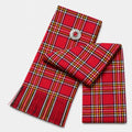 Royal Stewart Tartan Sash front view – full-size women's Highland sash in iconic red Royal tartan by Glenor Heritage