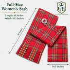 Royal Stewart Tartan Sash – Full Size Scottish Highland Sash | Glenor Heritage