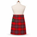 Royal Stewart tartan kilt front view – iconic bold red navy and green plaid with leather straps