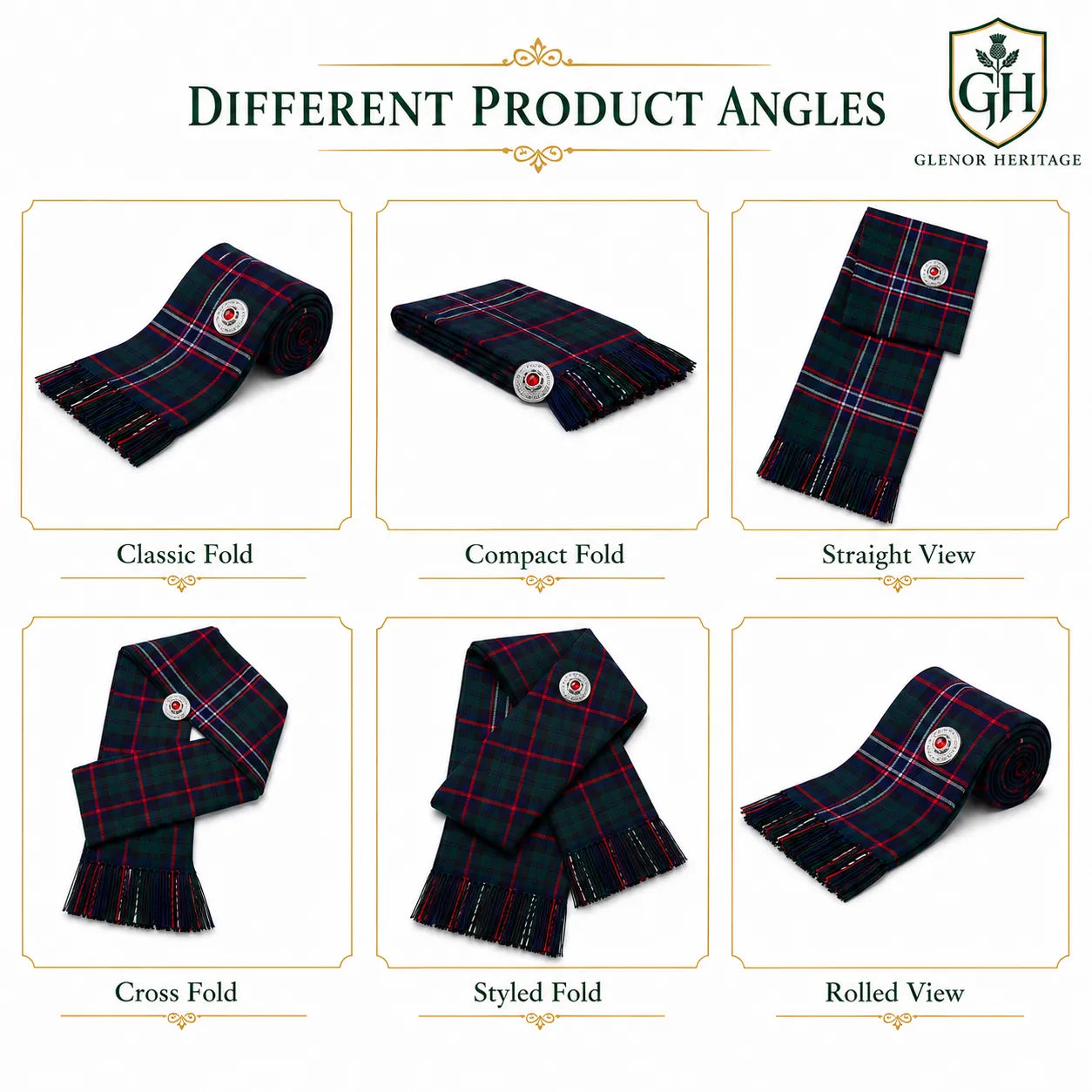 Scottish National Tartan Sash – Full Size Scottish Highland Sash | Glenor Heritage