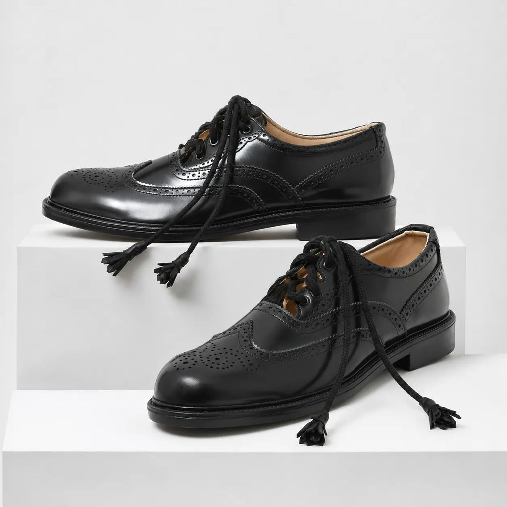 Ghillie brogues sole and heel detail – premium leather Highland dress shoes by Glenor Heritage