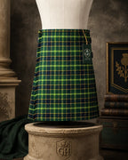 Glenor Heritage US Army tartan kilt leather strap and metal buckle detail close-up