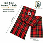 Wallace Tartan Sash – Full Size Scottish Highland Sash | Glenor Heritage