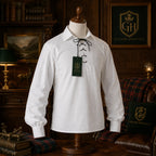 White Highland Lace-Up Shirt – Traditional Scottish Jacobite Attire | Glenor Heritage