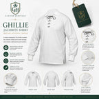 White Highland Lace-Up Shirt – Traditional Scottish Jacobite Attire | Glenor Heritage